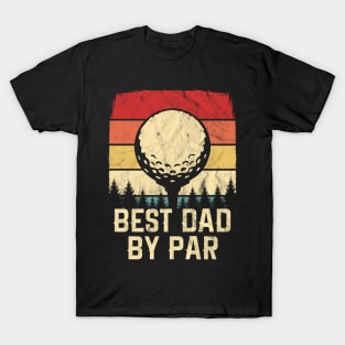 Vintage Best Dad By Par Retro Golfer T-Shirt